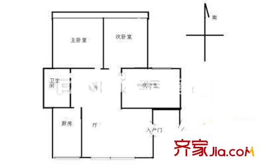 二化新村二區(qū) 3室戶型圖