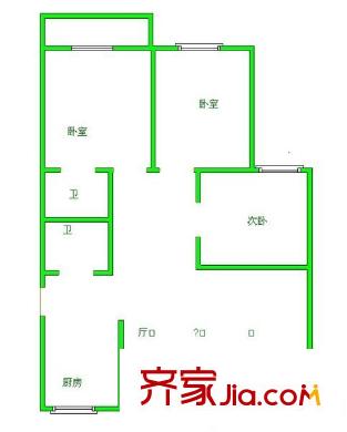 東泰公寓 3室 戶型圖