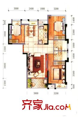 融僑悅城16號樓01單元 3室2廳2衛(wèi)1廚
