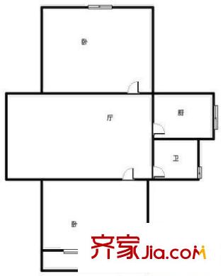 大同浦新村 2室 戶型圖