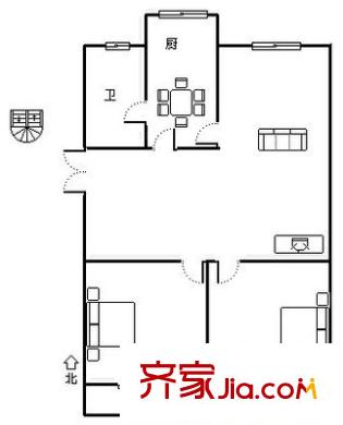 大根社區(qū) 3室 戶型圖