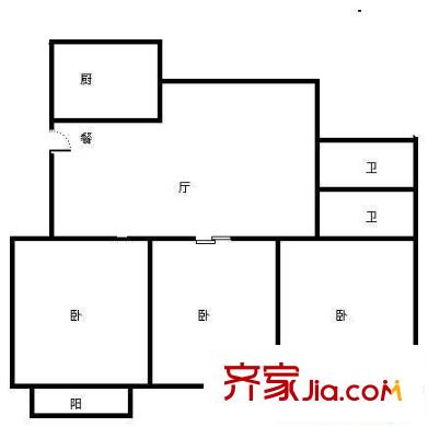 倉前街新村 3室 戶型圖