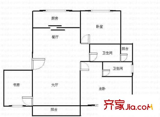 倉前街新村 3室 戶型圖