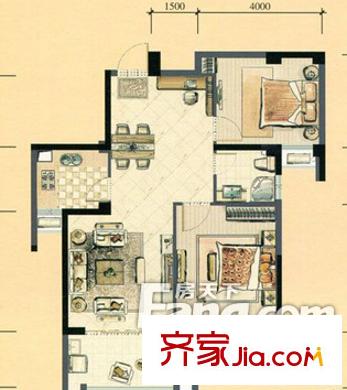 中庚青年廣場(chǎng) 2室戶型圖
