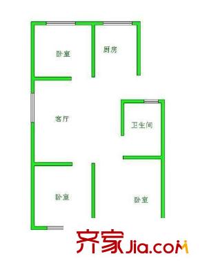 洋下花園 3室 戶型圖