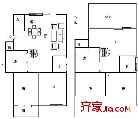 雅利達(dá)花園 5室 戶(hù)型圖