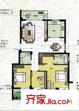 金輝楓尚戶型圖金輝風(fēng)尚一期 戶型圖 4室2廳2衛(wèi)1廚
