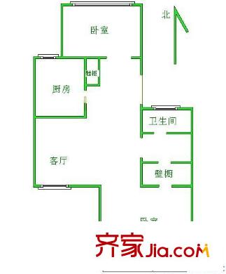 先鋒苑小區(qū) 2室 戶型圖