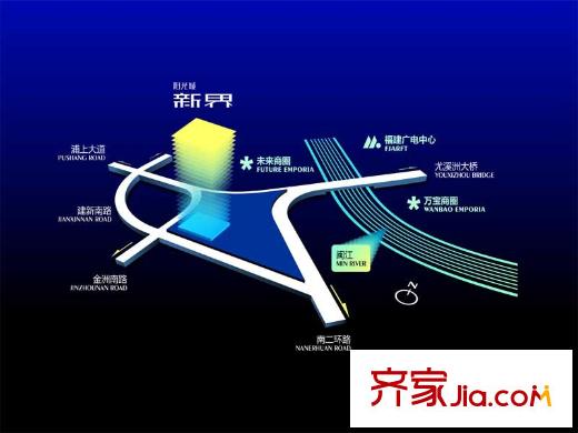 陽(yáng)光城新界交通圖區(qū)位圖