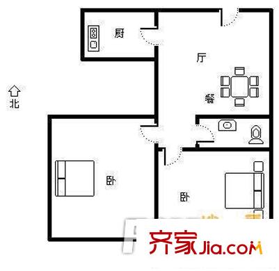 衛(wèi)前里新村 2室戶型圖