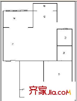 省外貿(mào)宿舍 3室 戶型圖