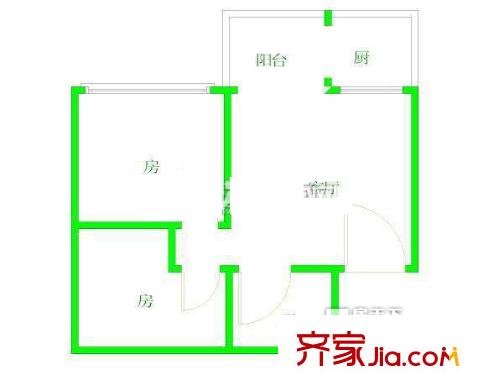 省體百合苑 2室戶型圖