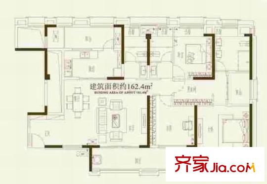 萬科金域榕郡 3室 戶型圖