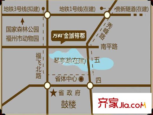 萬科金域榕郡交通圖區(qū)位圖