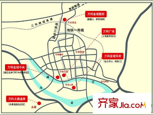 萬科金域榕郡交通圖區(qū)位圖