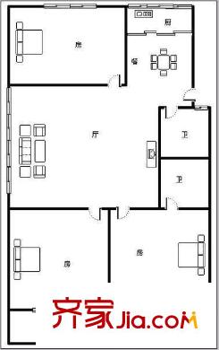 思兒亭新村 3室 戶型圖