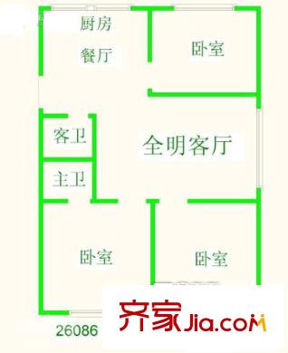 思兒亭新村 3室戶型圖