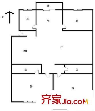 山?；▓@ 4室 戶型圖