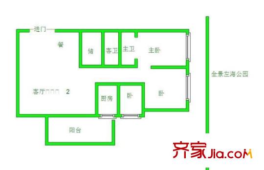 山?；▓@ 3室 戶型圖