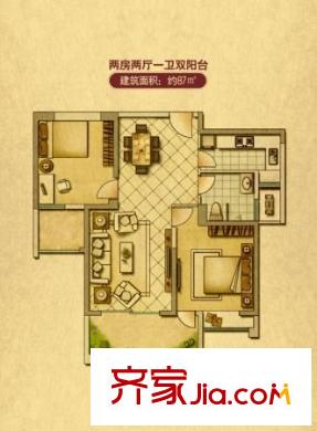 泰禾紅峪A區(qū)戶型圖泰禾紅峪 2室 戶型圖 2室1廳1衛(wèi)1廚