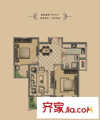 泰禾紅峪A區(qū)戶型圖泰禾紅峪 2室 戶型圖 2室2廳1衛(wèi)1廚