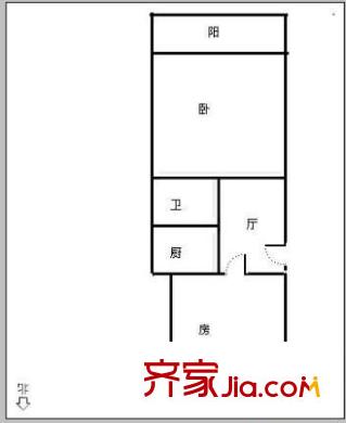 寧榕花園 2室 戶型圖