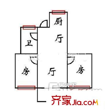 連輝新村 2室戶型圖