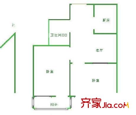 連輝新村 2室 戶型圖
