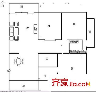 康居康園 3室 戶型圖