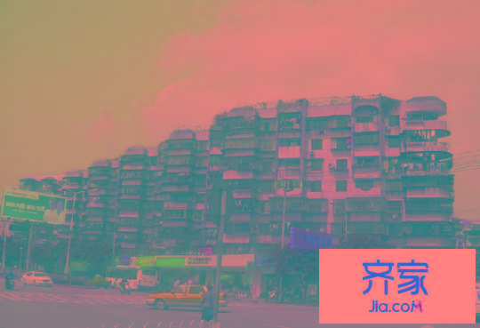 康山里新村外景圖 