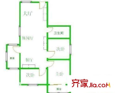 建行宿舍 3室 戶型圖