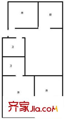 金湯花園 3室 戶型圖