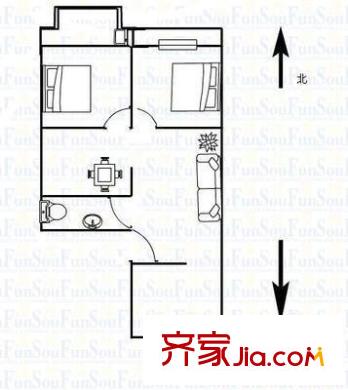 金湯花園 2室 戶型圖