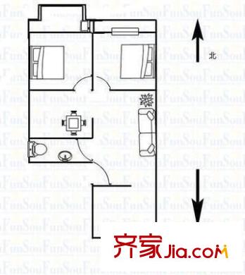 金湯花園 2室 戶型圖