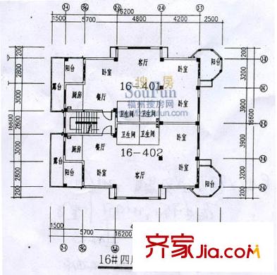 閩都大莊園別墅戶型圖閩都大莊園2期 戶型圖 3室2廳2衛(wèi)1廚