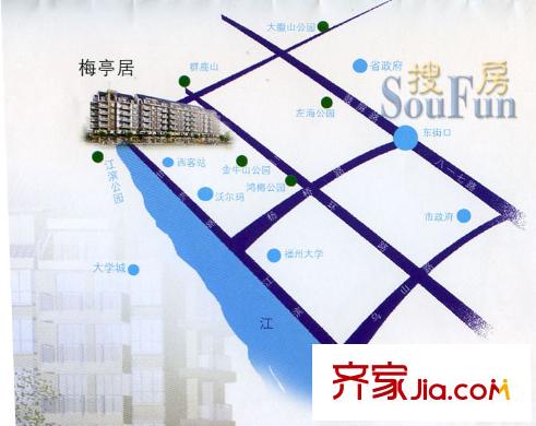 鼓樓庭院交通圖