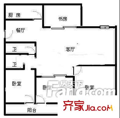 鼓山商貿(mào)城 3室 戶型圖
