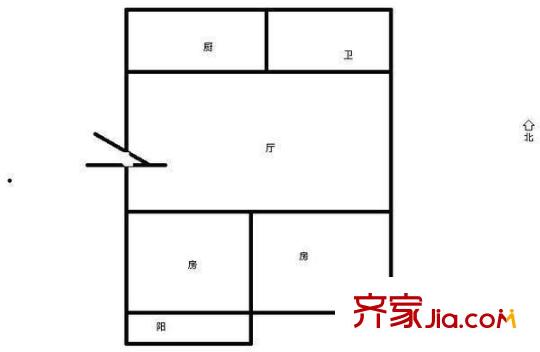 鳳凰池新村 2室 戶型圖
