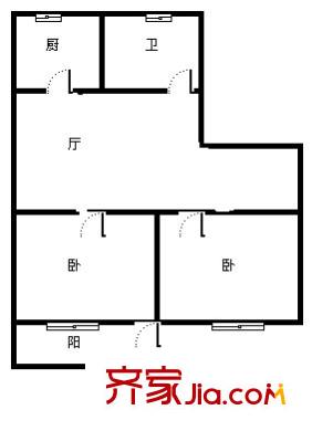 鳳凰池新村 2室 戶型圖