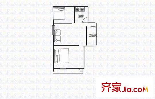 福日新城 2室 戶型圖