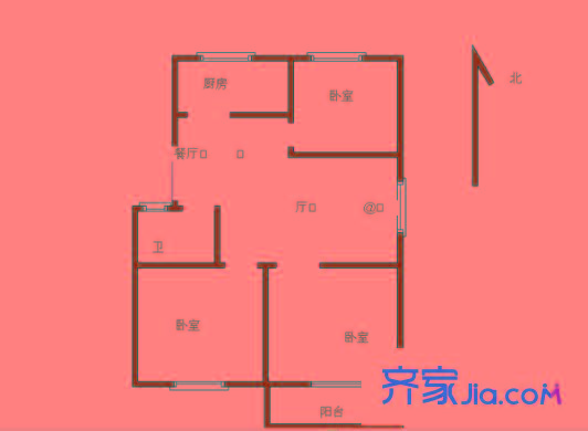 福苑花園 3室 戶型圖