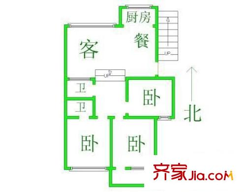 福苑花園 3室 戶型圖