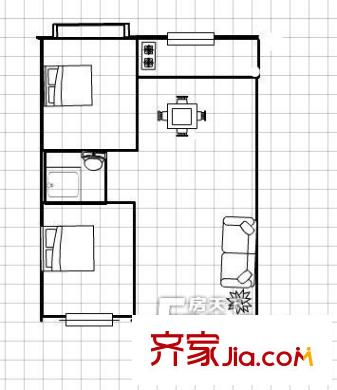 福升樓 2室 戶型圖
