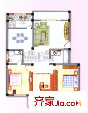 江濱錦城 3室 戶型圖
