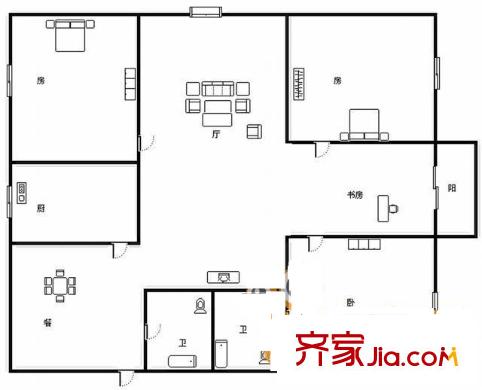 嘉園屯 4室戶型圖