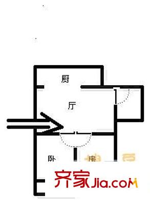 斗池新村B區(qū) 2室 戶型圖