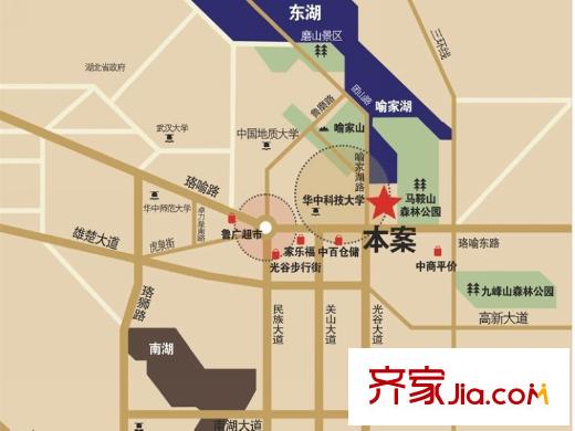 金地華公館區(qū)位圖