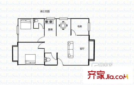 濱江花園 戶型圖