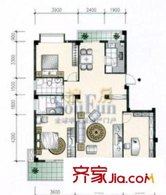 濱江花園 戶型圖
