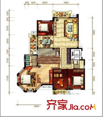 濱江花園 戶型圖
